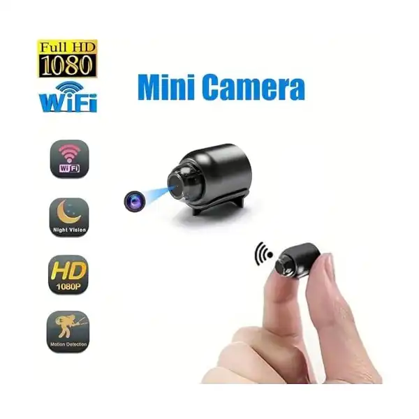 كاميرا مراقبة صغيرة للغاية بدقة 1080P HD وواي فاي للاستخدام الداخلي والخارجي للأطفال والحيوانات الأليفة والمربية من ذا باك، كاميرا تتصل بالإنترنت عن بعد مع تطبيقات أنظمة الموبايلات الـ iOS والاندرويد - الصورة 2