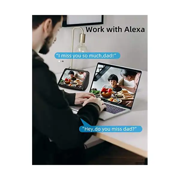 كاميرا مراقبة منزلية داخلية، ايميلاب C20 كاميرا مراقبة اي بي مع واي فاي للحيوانات الاليفة / المربية / مراقبة الطفل، مع تتبع الانسان ورؤية ليلية وصوت ثنائي الاتجاه بطاقة كلاود/ اس دي، 1080 بيكسل - الصورة 2