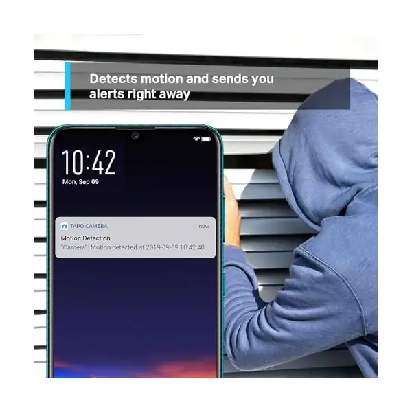 كاميرا مراقبة تابو قابلة للدوران بزاوية 360 درجة بدقة 1080 بيكسل من تي بي لينك، تتبع الحركة، كشف الحركة وبكاء الطفل، صوت ثنائي الاتجاه، رؤية ليلية، تعمل مع اليكسا وجوجل هوم (تابو C200) - الصورة 3