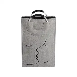 حقيبه غسيل قابل للطي كبير للغاية مع مقبض معدني، لتخزين الألعاب وتنظيم الملابس في غرفة النوم (شكل 2)