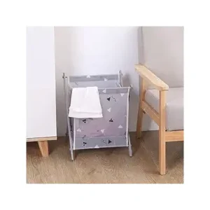 سلة ملابس متسخة متعدد الاستخدامات/ سلة تخزين غسيل الملابس المنزلي قابلة للطي من جيفال (متعددة الألوان، من بلاستيك بي في سي) (سلة غسيل (عبوة من قطعة واحدة)