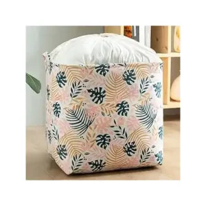 سبت غسيل الملابس - شنطة تنظيم قابلة للطي مقاومة للماء وشديدة التحمل، لتخزين الملابس وتنظيم الألعاب، مزود برباط سحب، 75 لتر (نقشة شجرة)