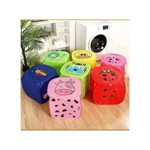 سلة منظمة متعددة الوظائف قابلة للطي ومقاومة للماء للالعاب والغسيل، متعددة الالوان -عدد 1 قطعة