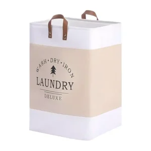 سبت غسيل للملابس قابل للطي - مناسب لغرف النوم، سلة الغسيل الواسعة هذه بسعة 68 ل تضمن تخزين ملابسك بأناقة مع استكمال الجزء الداخلي الخاص بك بتصميمها الفريد والعملي