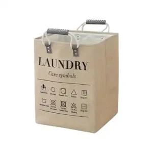 سبت غسيل الملابس بسعة 50 ل قابل للطي ومقاوم للماء، شنطة تنظيم كبيرة شديدة التحمل (متعدد الألوان)