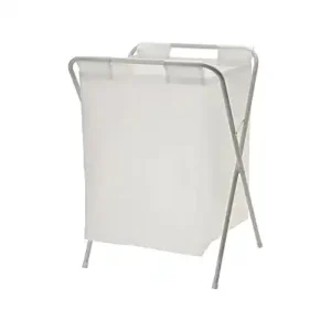 كيس غسيل بحامل من ايكيا جل، بلون ابيض-70، مقاس 80 سم