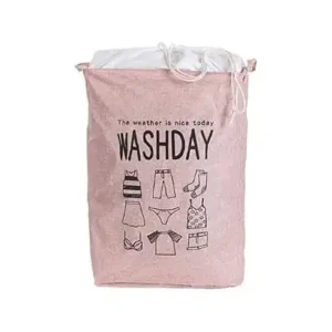 سلة غسيل بلاستيك - بينك