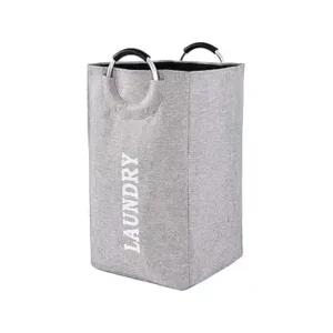 سبت غسيل كبير قابلة للطي بمقابض من خليط معدني من هوندري، سبت غسيل شديد التحمل وقابل للطي، سبت ملابس سميك للكلية والتخييم والمنزل